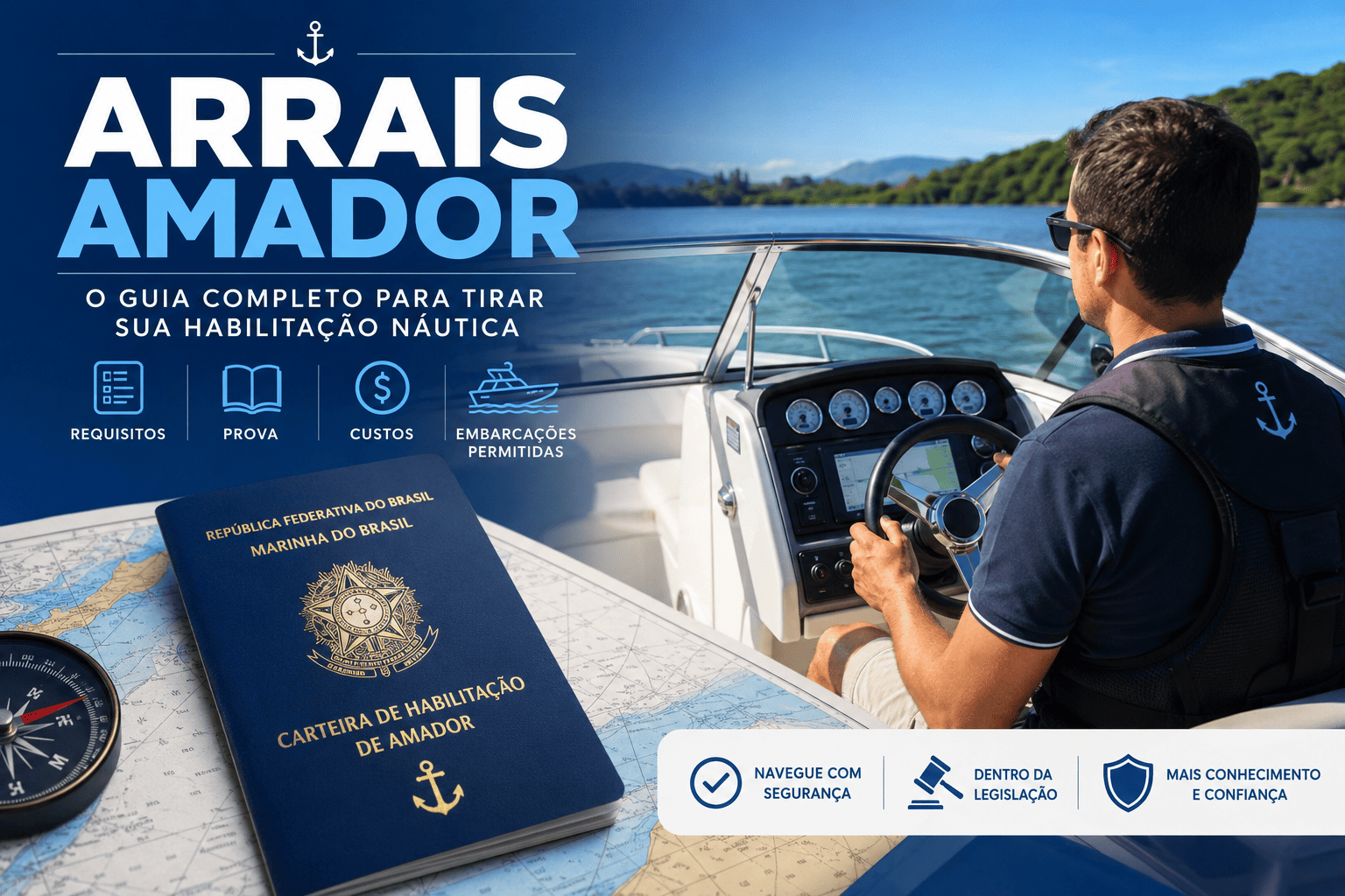 Arrais Amador: o que é, como tirar a habilitação, requisitos, prova e quanto custa
